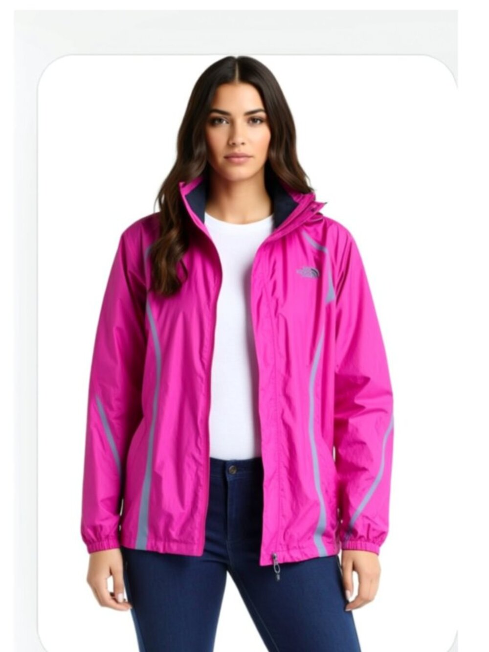 The North Face bright pink rain/wind jacket Size XL - like new